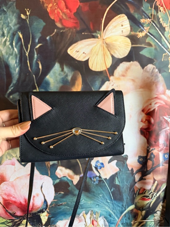 kate spade Handbags - Kate Spade NY Winni Jazz Things Up Cat Leather Wallet Crossbody Clutch Bag